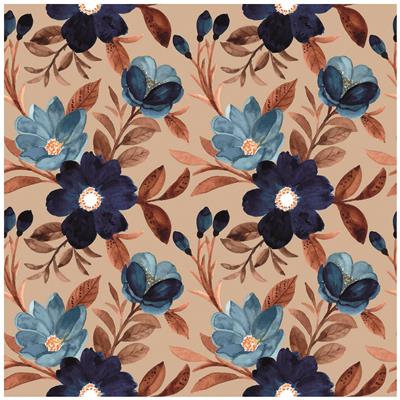 Servietten 20er Blue floral pattern, 33cm