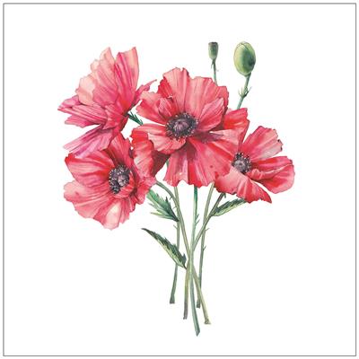 Servietten 20er Poppy, 33cm