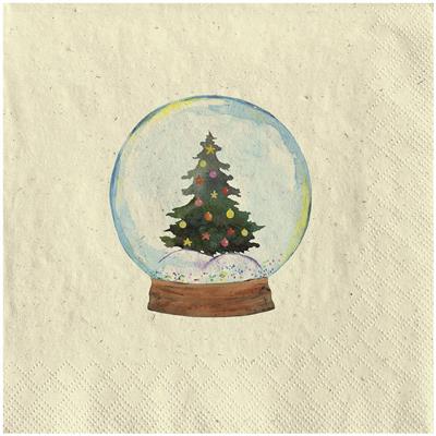 Servietten 20er Magic snow globe, 33cm