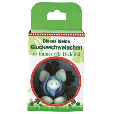 Glücksschweinchen in Box "Viel Glück"