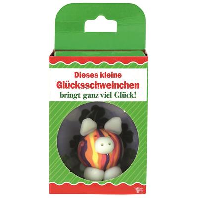 Glücksschweinchen in Box "Viel Glück"