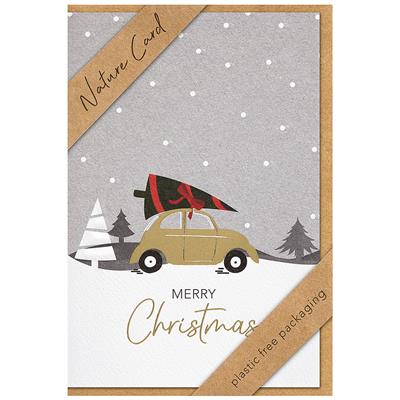 Bil. Nature Card Weihnachten Auto