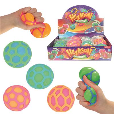 Quetsch-Ball Mesh Hexagon 7,5 cm