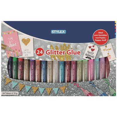 Glitter Glue 3D, 24 Tuben