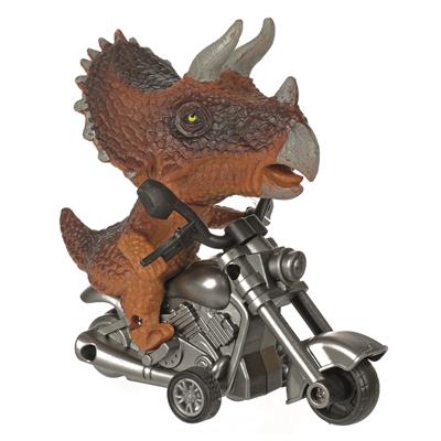 Motorrad mit Dino, 11x9cm