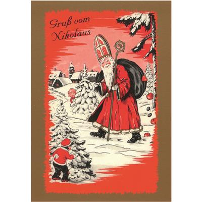 Postkarten Nikolaus und Krampus