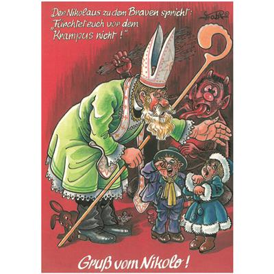 Postkarten Nikolaus und Krampus