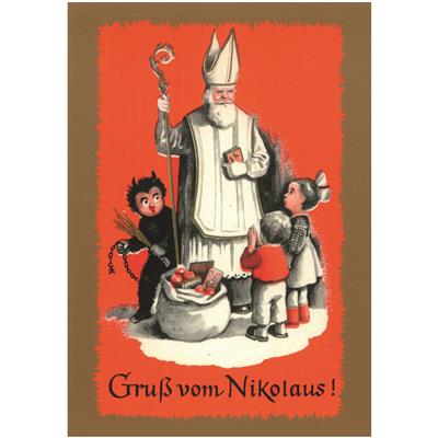 Postkarten Nikolaus und Krampus