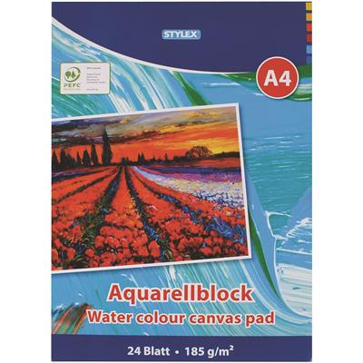 Aquarellblock, A4, 24 Blatt, 180g