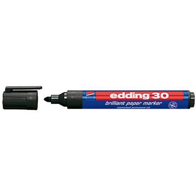 edding 30 brillant paper marker schwarz