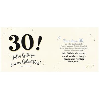 Geschenkbuch "30 - Das richtige Alter!"