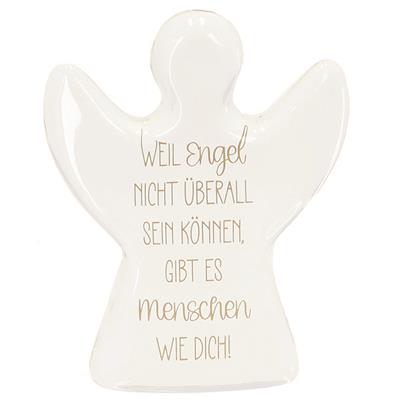 Glasengel mit Spruch 14,5cm