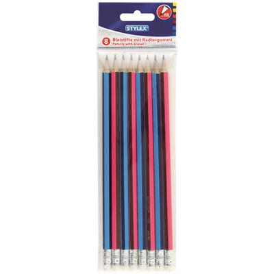 Bleistifte mit Radiergummi 8er