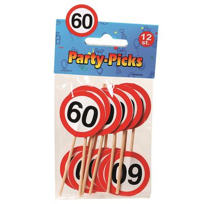 Party-Picks "60", 12-teilig