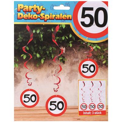 Party-Spiralen "50" 3-teilig