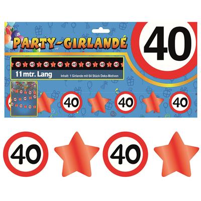 Party-Sternen-Girlande "40"