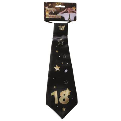 Krawatte "18" schwarz/gold