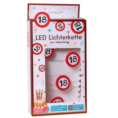 LED-Lichterkette "18", 10 Lichter