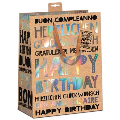 Geschenktasche "Happy Birthday" groß