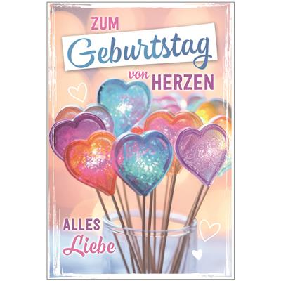 Bil. Geburtstag bunte Herzen