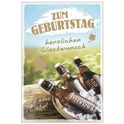 Bil. Geburtstag gekühltes Bier