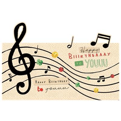 Bil. Geburtstag Musiknoten