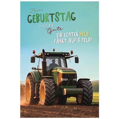 Bil. Geburtstag Traktor Held