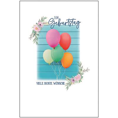 Bil. Geburtstag Luftballons, Blumenranke