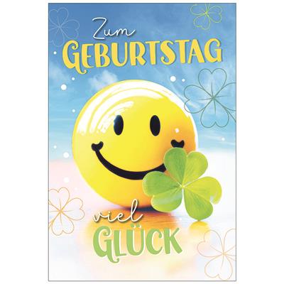 Bil. Geburtstag Smiley und Kleeblatt