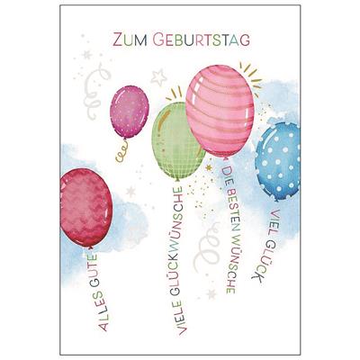 Bil. Geburtstag Luftballon aquarell