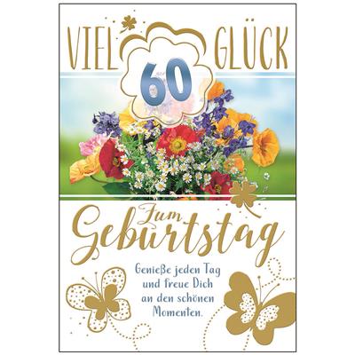 Bil. Geburtstag 60 Blumenstrauß