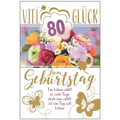 Bil. Geburtstag 80 Blumenstrauß