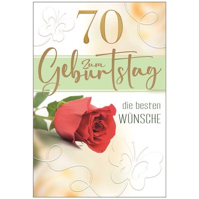 Bil. Geburtstag 70 rote Rose
