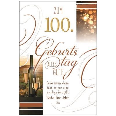 Bil. Geburtstag 100 Wein mit Spruch