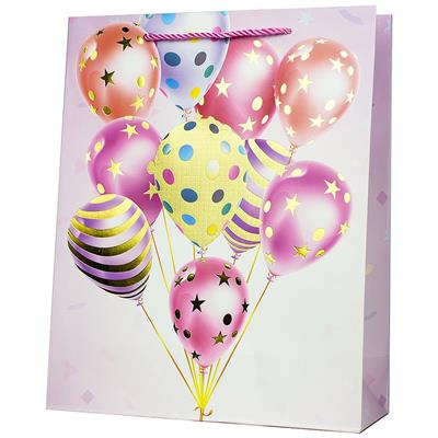 Geschenktasche Ballon mit Folie, groß