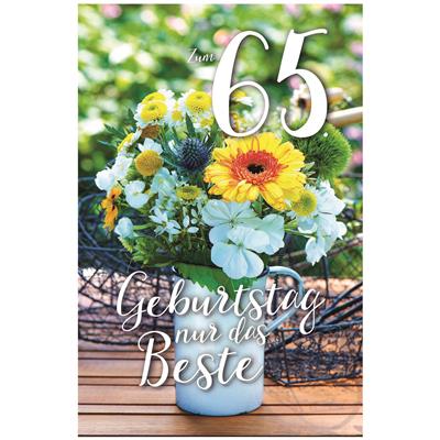 Bil. Geburtstag 65 Blumen