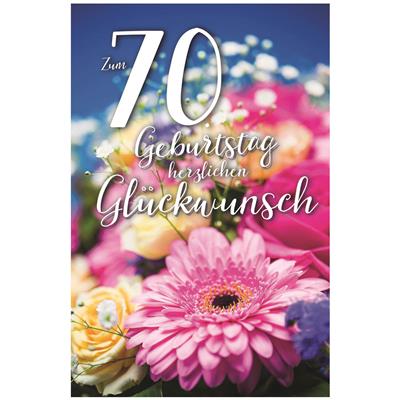 Bil. Geburtstag 70 Blumen