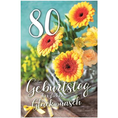 Bil. Geburtstag 80 Blumen