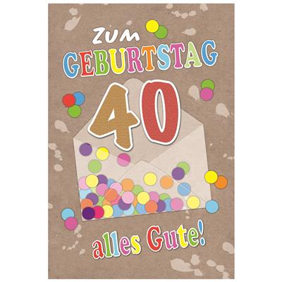 Bil. Geburtstag 40 Konfetti