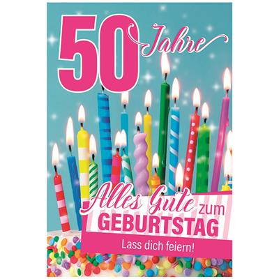 Bil. Geburtstag 50 Bunte Kerzen