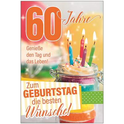 Bil. Geburtstag 60 Kerzen im Glas