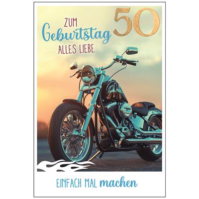 Bil. Geburtstag 50 Motorrad