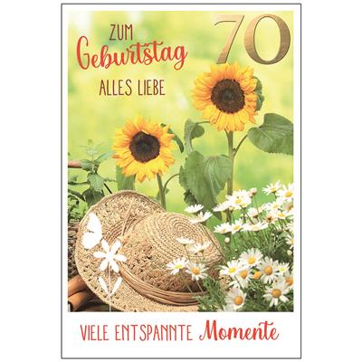 Bil. Geburtstag 70 Sonnenblumen