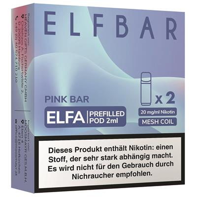ELFA Pods Pink Bar, 20mg 2er