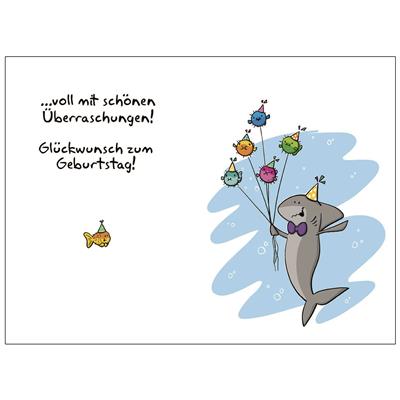 Bil. Geburtstag Hai und Fisch