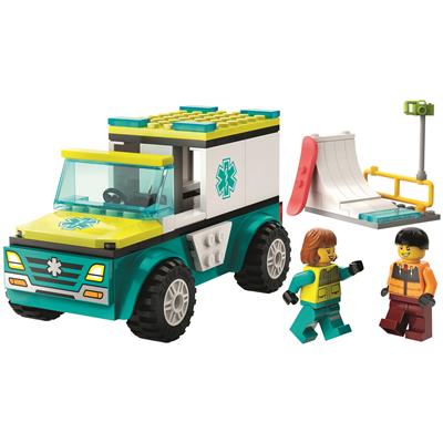 LEGO 60403 Rettungswagen und Snowboarder