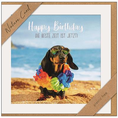 Bil. Nature Card Geburtstag Hund