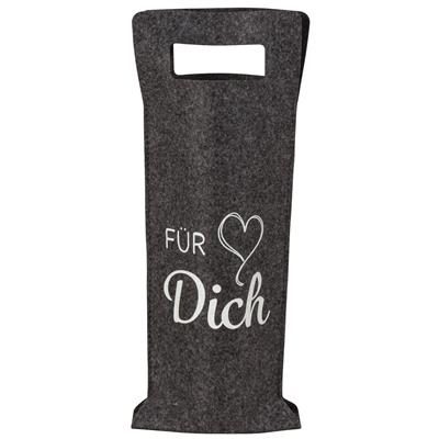 Filz-Flaschentasche "Für Dich" 41cm