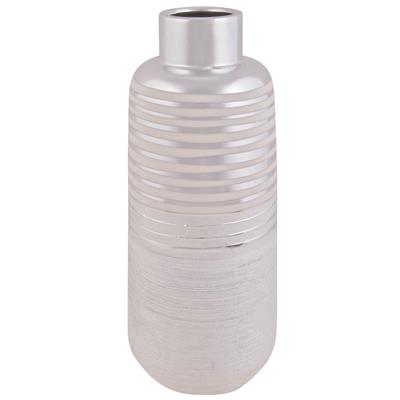 Vase Porzellan silber/weiß 31,5cm