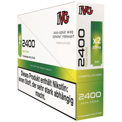 IVG 2400 Pods, 2x2ml - Neon Green